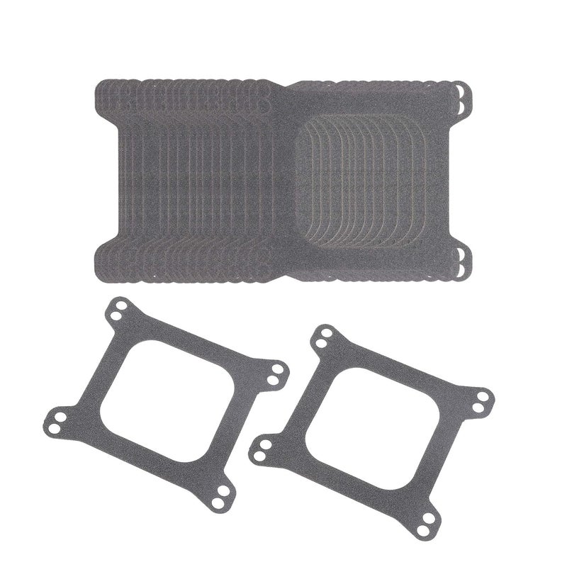 SeSicWe Carburetor Base Gaskets, Carburetor Mounting Gasket for Holley Edelbrock for Quadrajet Rochester for SBC BBC 265 283 307 327 350 383 400 402 Engines (Pack of 20) - Image 1